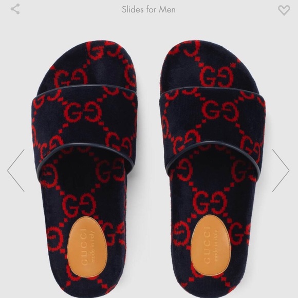 GUCCI Men’s GG terry cloth slide sandal SZ 9 - Picture 8 of 8
